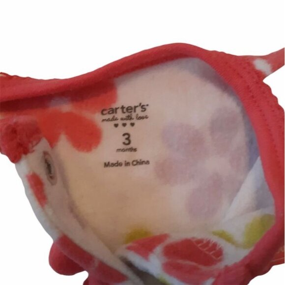 Baby Girls Floral Footed Sleep & Play Pajamas By Carters 3 Months Long Sleeves - Picture 2 of 5